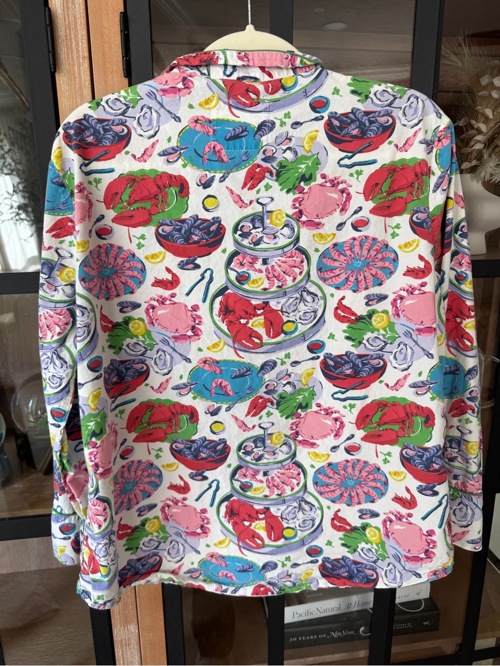 Printfresh pajamas Fruits de Mer Short sleeve shirt Seafood Boil lobster oyster - Picture 2 of 6